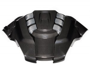 Alfa Romeo Stelvio Engine Cover - Carbon Fiber - QV Model - White Candy Accents Alfa Romeo Stelvio Engine Cover - Carbon Fiber - QV Model - White Candy Accents